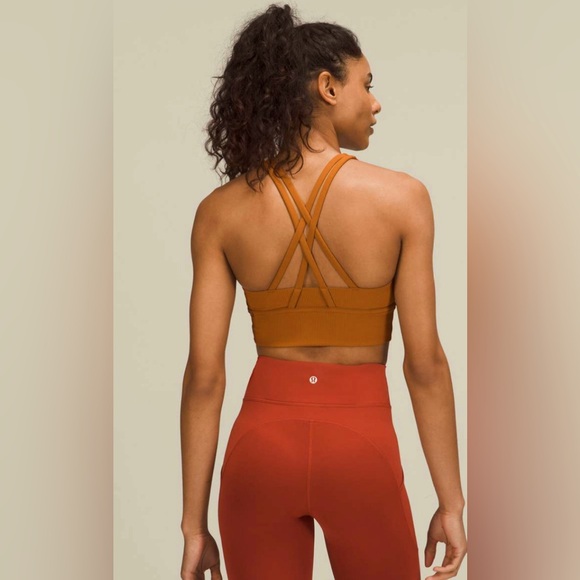 Lululemon Energy bra orange/brown. Size 2 like new - Picture 2 of 6